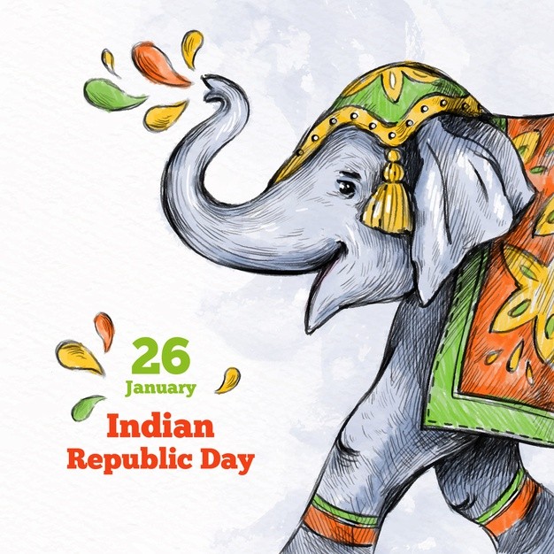 hand drawn indian republic day 52683 31569