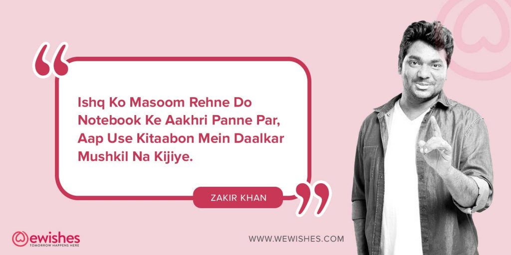 Shayari On love Zakir khan 33