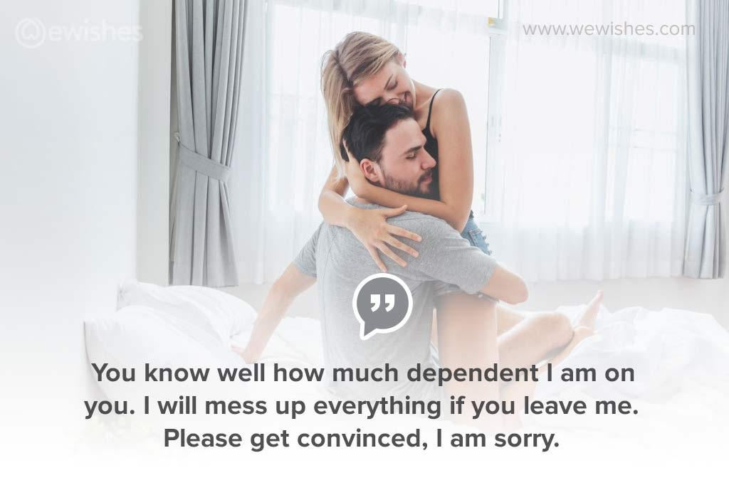 I am sorry., Funny Sorry Messages Gf