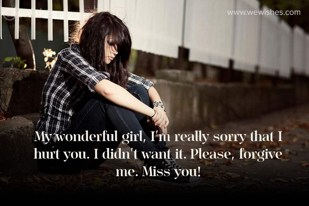 Sorry Messages for cute Girlfriend